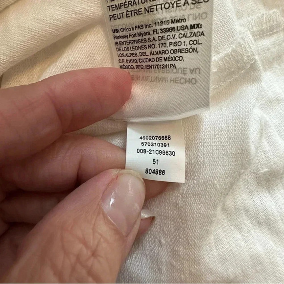 CHICOS White Linen Top - Picture 8 of 8